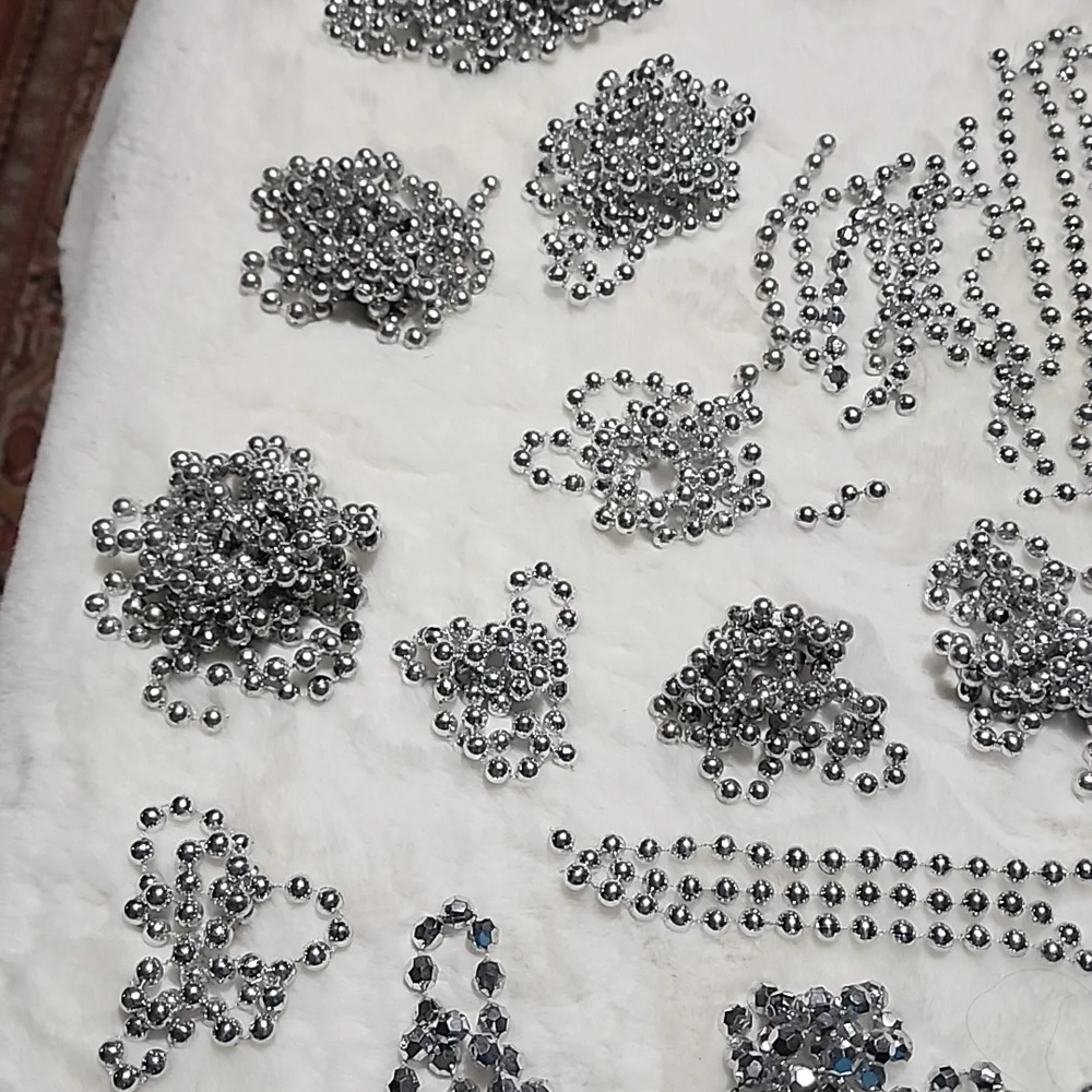Sparkling ✨️ SILVER COLOR Beads for crafters.